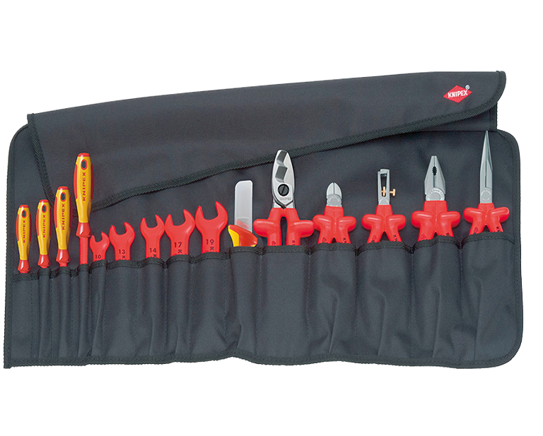 KNIPEX 98 99 13 TOOL ROLL 15 PARTS