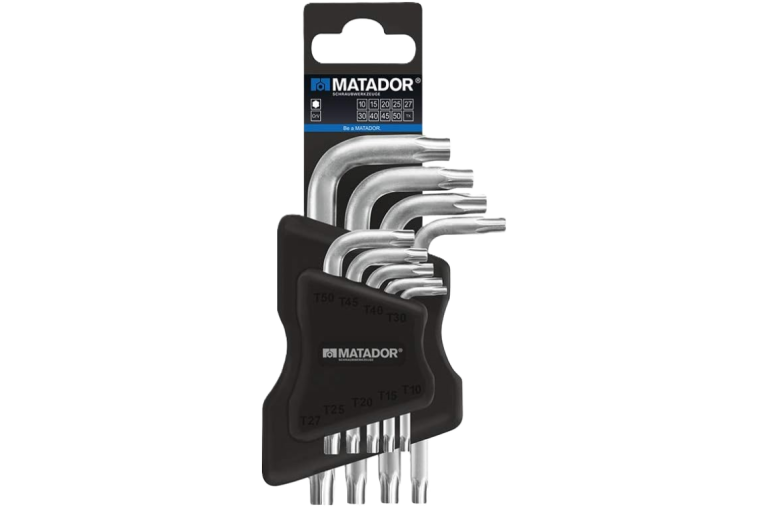 Angle spanners short pattern, TORX®, 9 pcs, MATADOR 04439091