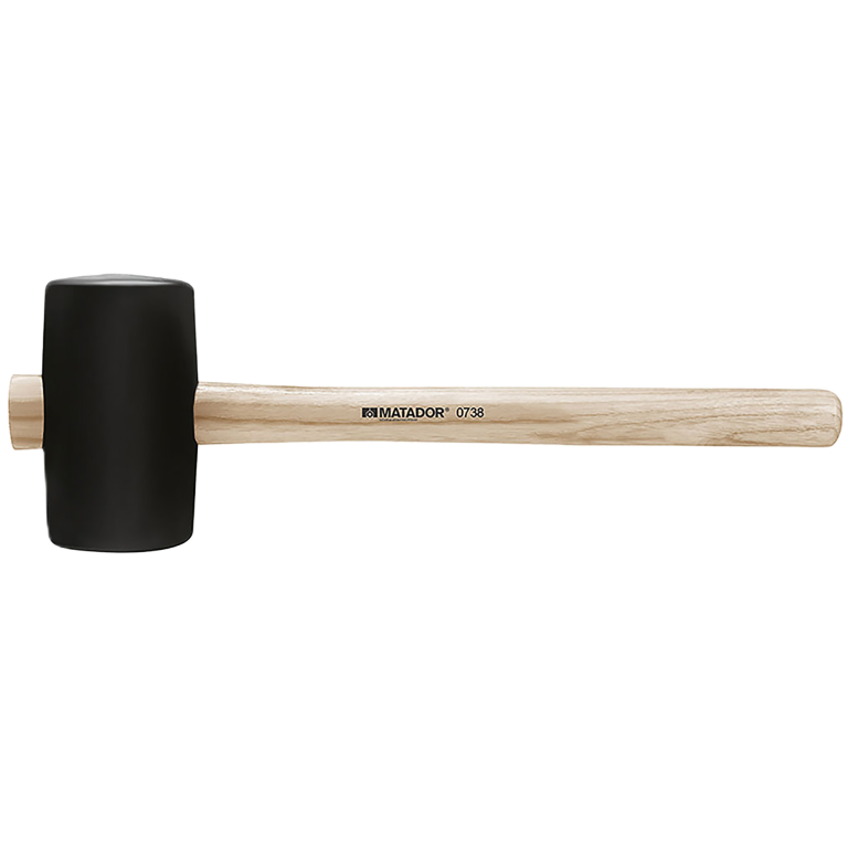 Rubber mallet, DIN 5128 A, straight, 1150 g, 140x90 mm, MATADOR item no.: 07380004