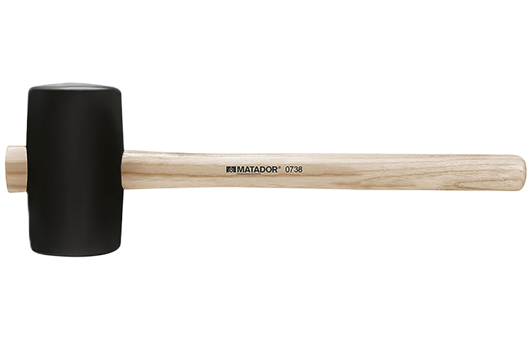 Rubber mallet, DIN 5128 A, straight, 1150 g, 140x90 mm, MATADOR item no.: 07380004