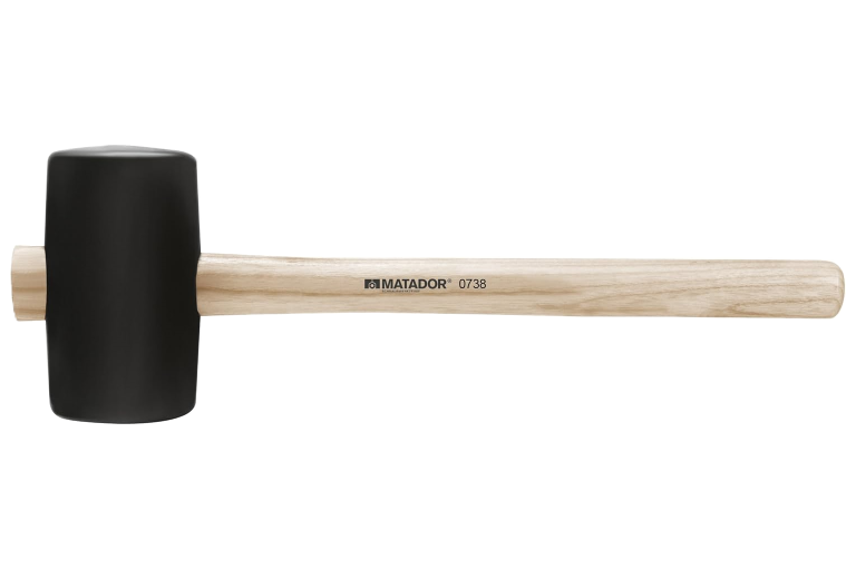 Rubber mallet, DIN 5128 A, straight, 300 g, 90x55 mm, MATADOR item no.: 07380001