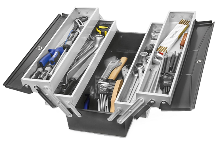 Tool carrying box, 108 pcs, 200x200x520 mm, MATADOR item no.: 81758013